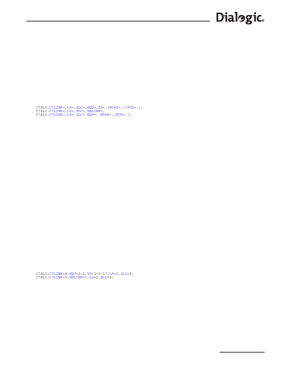 9 c7sli, C7sli – ccs ss7 signaling link initiate, C7sli | Ccs ss7 signaling link initiate | Dialogic SS7G2X User Manual | Page 73 / 170