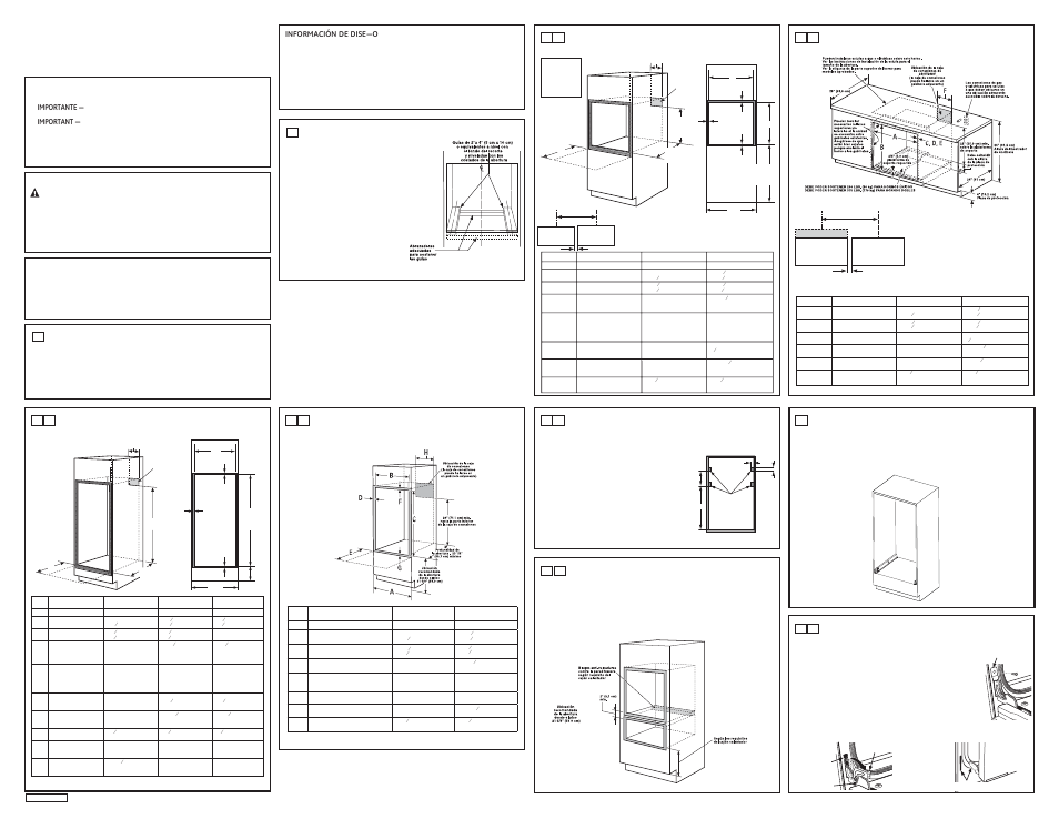 Advertencia | GE Profile 30 Inch Combination Wall Oven Installation Instructions User Manual | Page 3 / 4