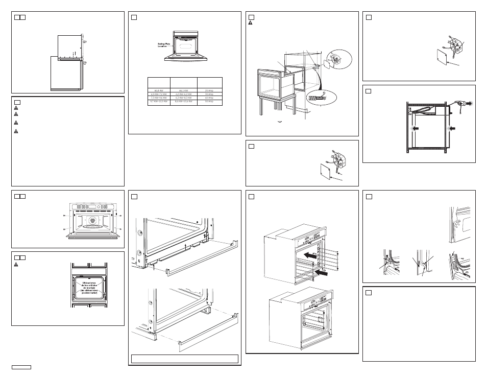 Advertencia, 10 b, 10 a | GE Profile 30 Inch Combination Wall Oven Installation Instructions User Manual | Page 4 / 4