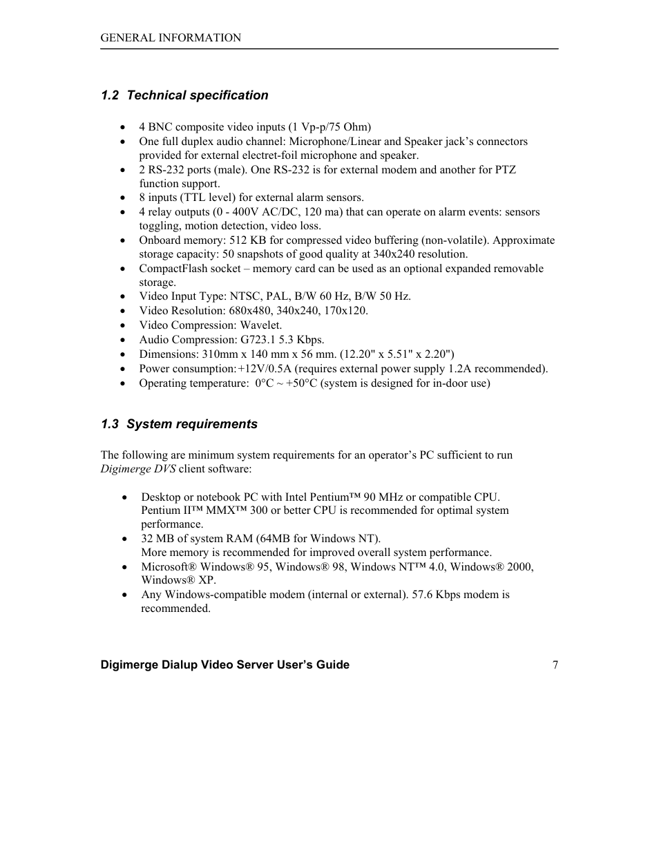 Digimerge DGRT400 User Manual | Page 7 / 37