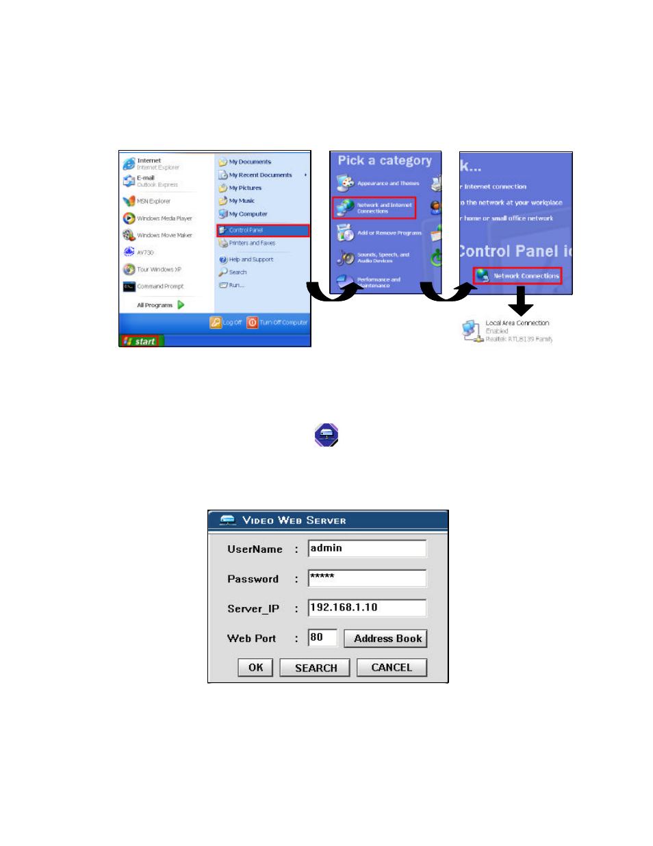 Step 7: video web server setting | Digimerge D4202 User Manual | Page 25 / 44