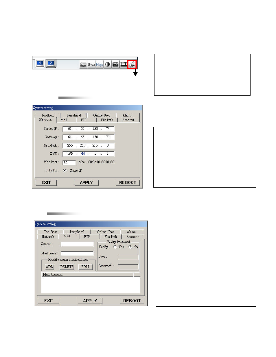 Network, Network mail mail advanced settings | Digimerge D4202 User Manual | Page 32 / 44
