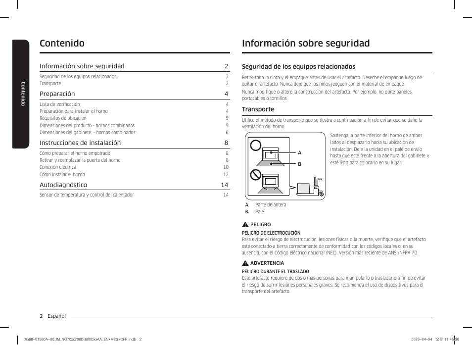 Samsung BESPOKE 30 Inch Smart Combination Electric Wall Oven Installation Guide User Manual | Page 18 / 48