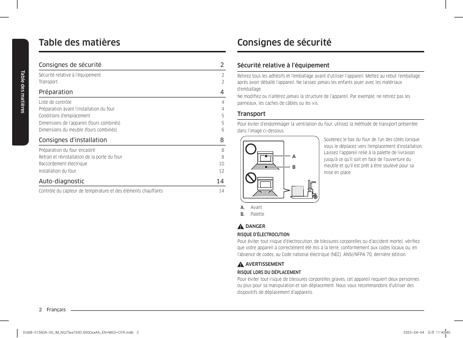 Samsung BESPOKE 30 Inch Smart Combination Electric Wall Oven Installation Guide User Manual | Page 34 / 48