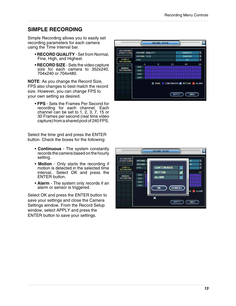 Simple recording | Digimerge DHU104 User Manual | Page 21 / 88