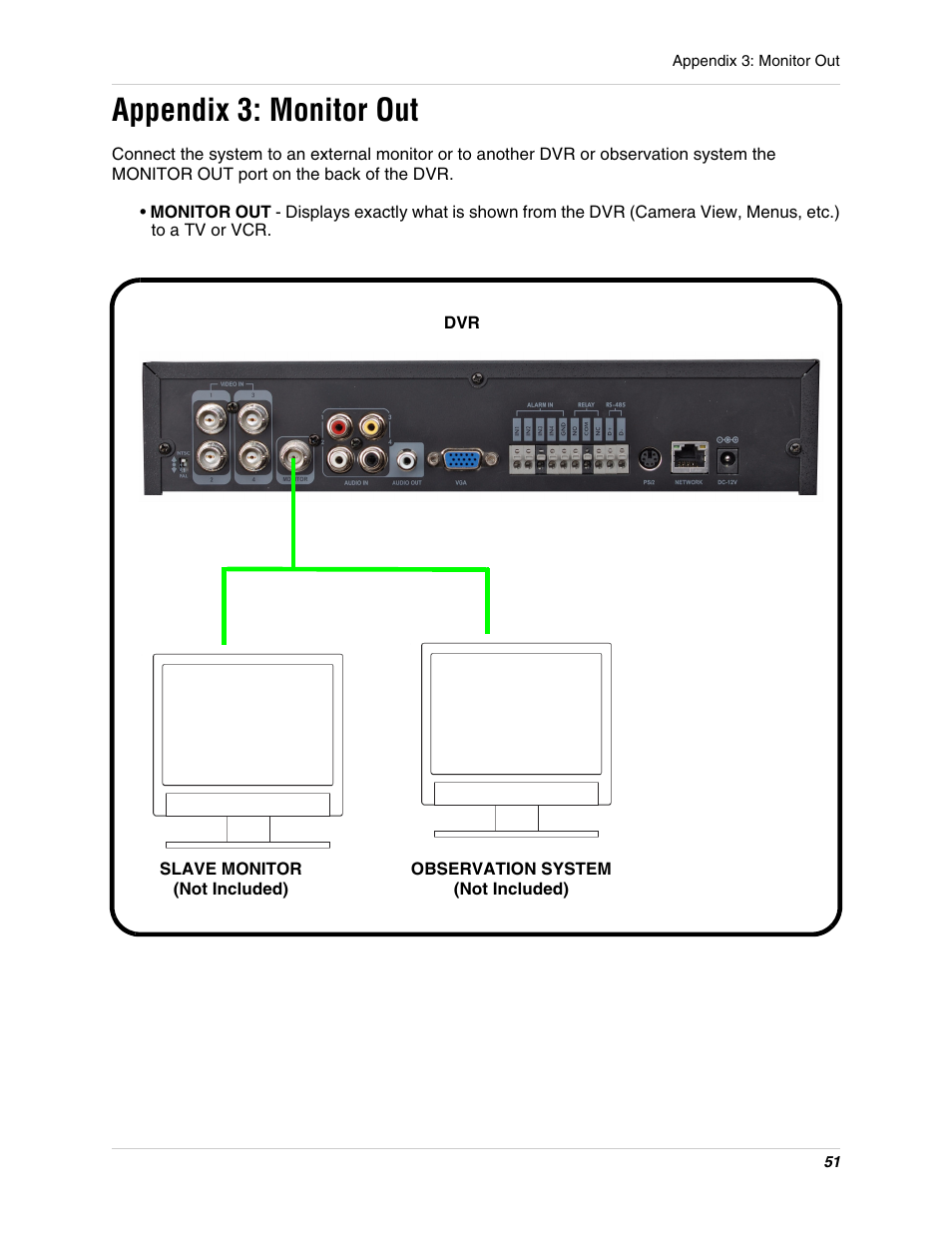 Appendix 3: monitor out | Digimerge DHU104 User Manual | Page 59 / 88