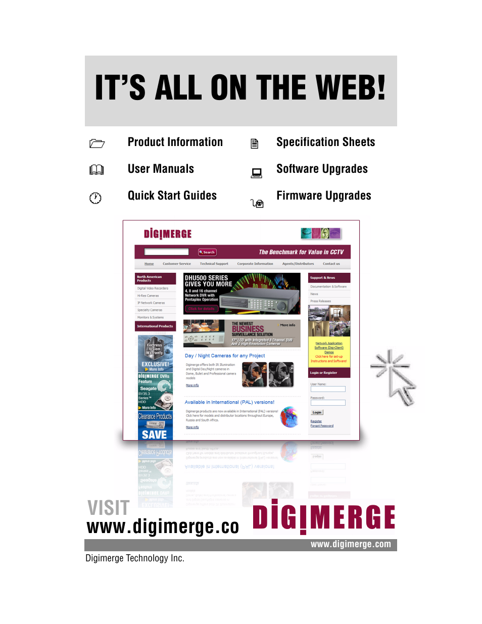 It’s all on the web, Visit | Digimerge DHU104 User Manual | Page 88 / 88