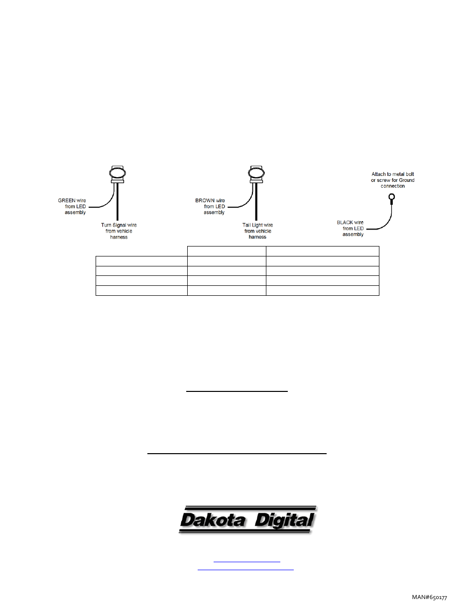 Dakota Digital LED Tail Lights LAT-NR150 User Manual | Page 3 / 3