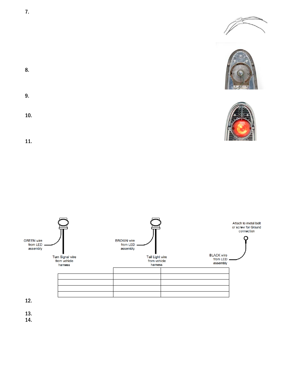 Dakota Digital LED Tail Lights for 1956 Chevy Car LAT-NR200 User Manual | Page 2 / 3