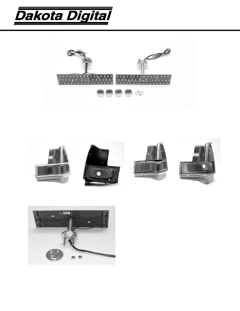 Dakota Digital LED Tail Lights LAT-NR410 User Manual | 3 pages