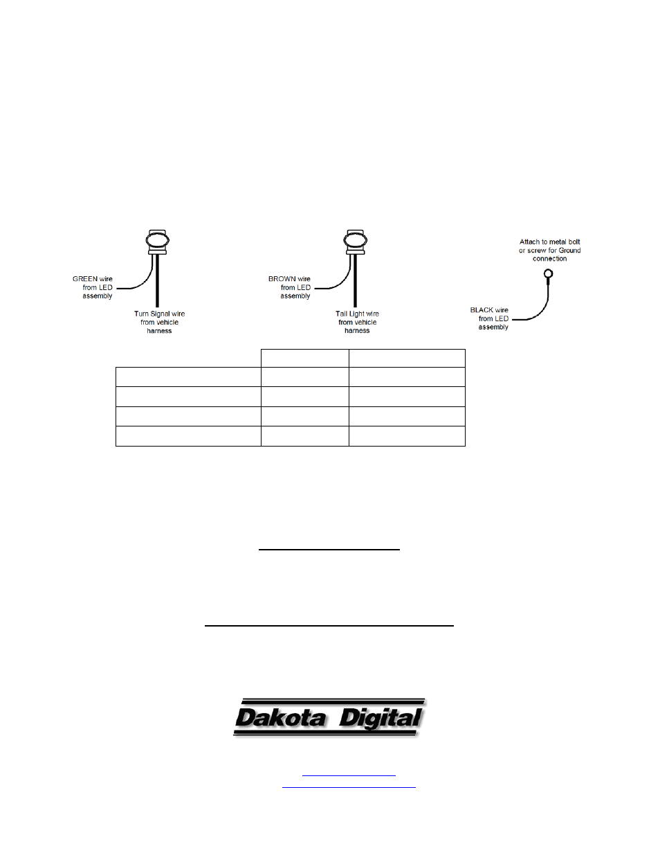 Dakota Digital LED Tail Lights LAT-NR410 User Manual | Page 3 / 3