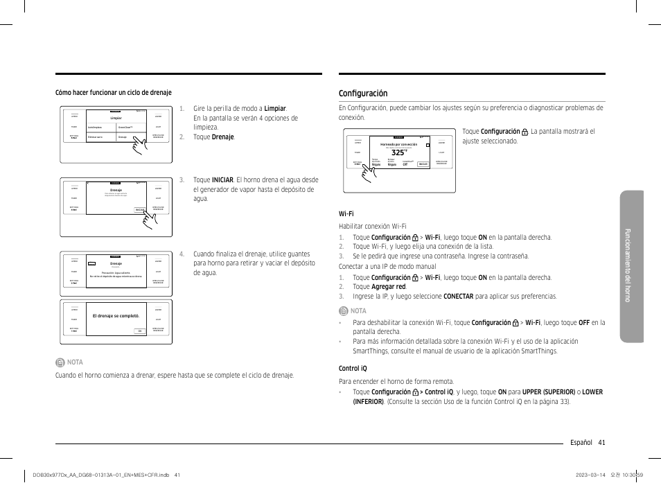 Configuración, Configuración 41 | Dacor Transitional 30 Inch Double Electric Smart Wall Oven User Manual User Manual | Page 103 / 188