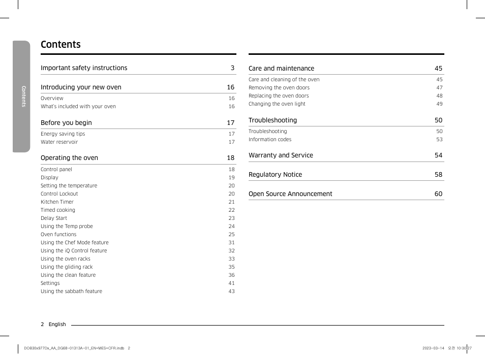 Dacor Transitional 30 Inch Double Electric Smart Wall Oven User Manual User Manual | Page 2 / 188