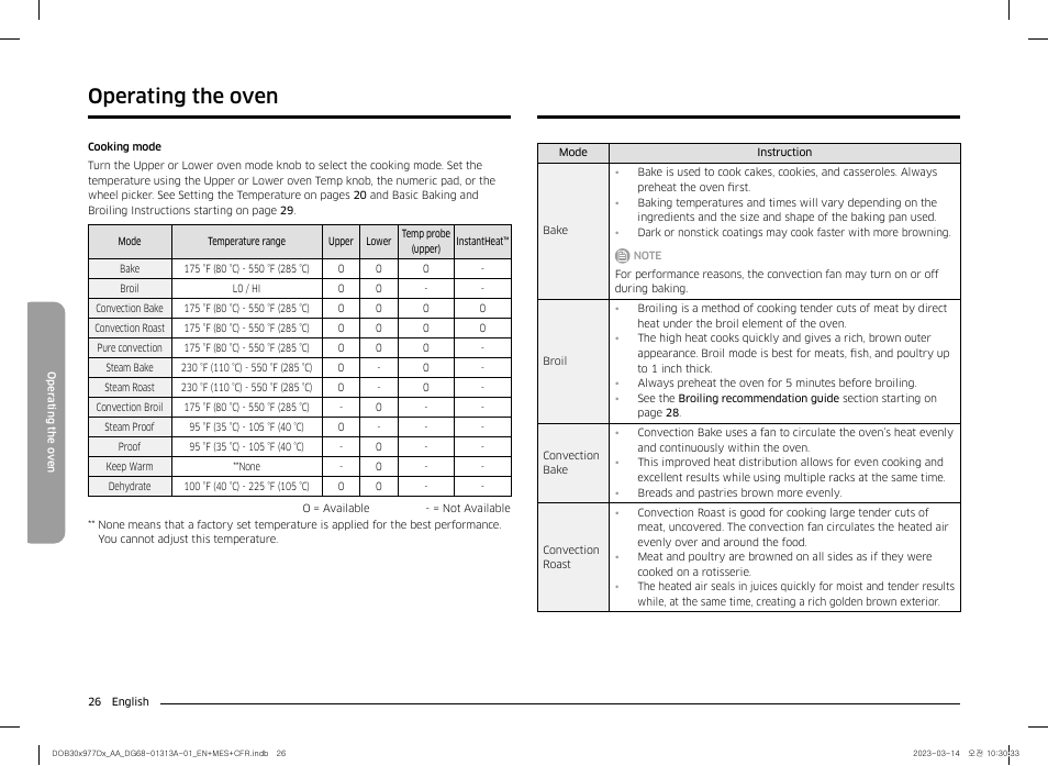 Operating the oven | Dacor Transitional 30 Inch Double Electric Smart Wall Oven User Manual User Manual | Page 26 / 188