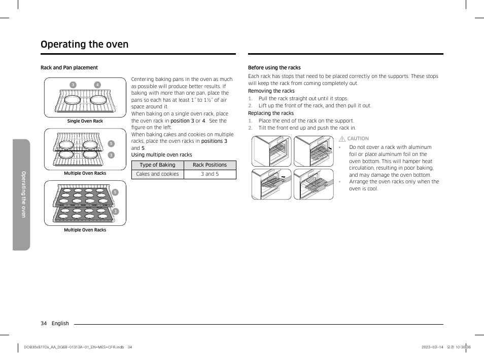 Operating the oven | Dacor Transitional 30 Inch Double Electric Smart Wall Oven User Manual User Manual | Page 34 / 188