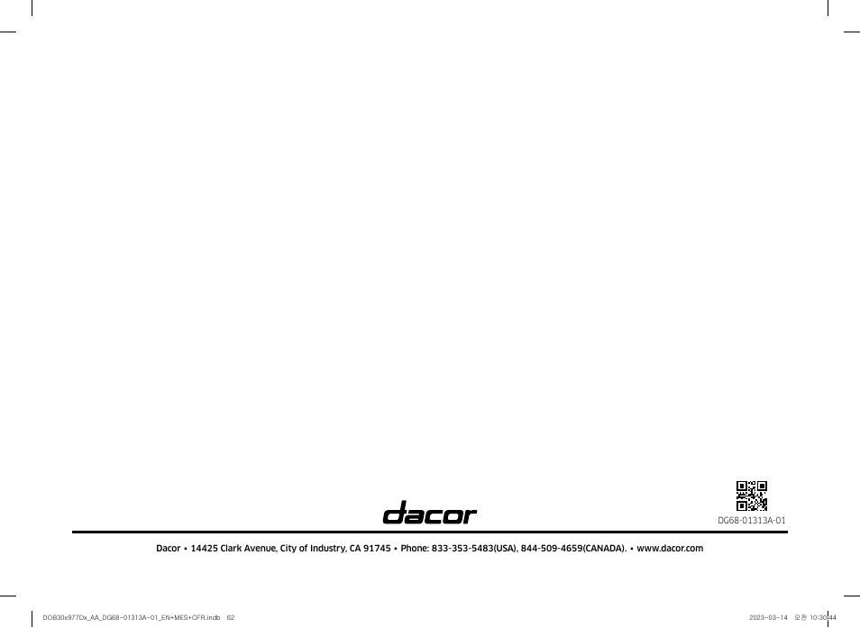 Dacor Transitional 30 Inch Double Electric Smart Wall Oven User Manual User Manual | Page 62 / 188