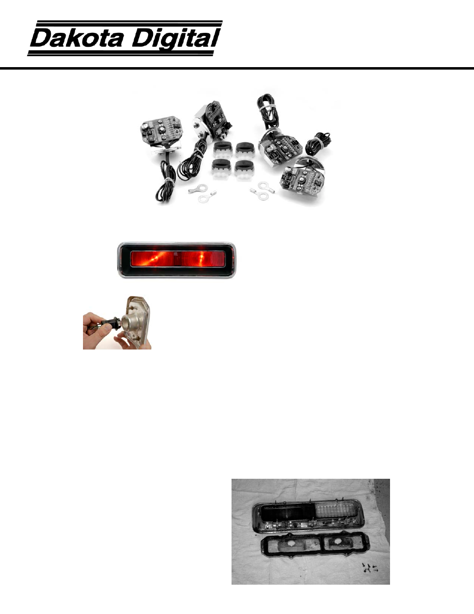 Dakota Digital LED Tail Lights LAT-NR101 User Manual | 4 pages
