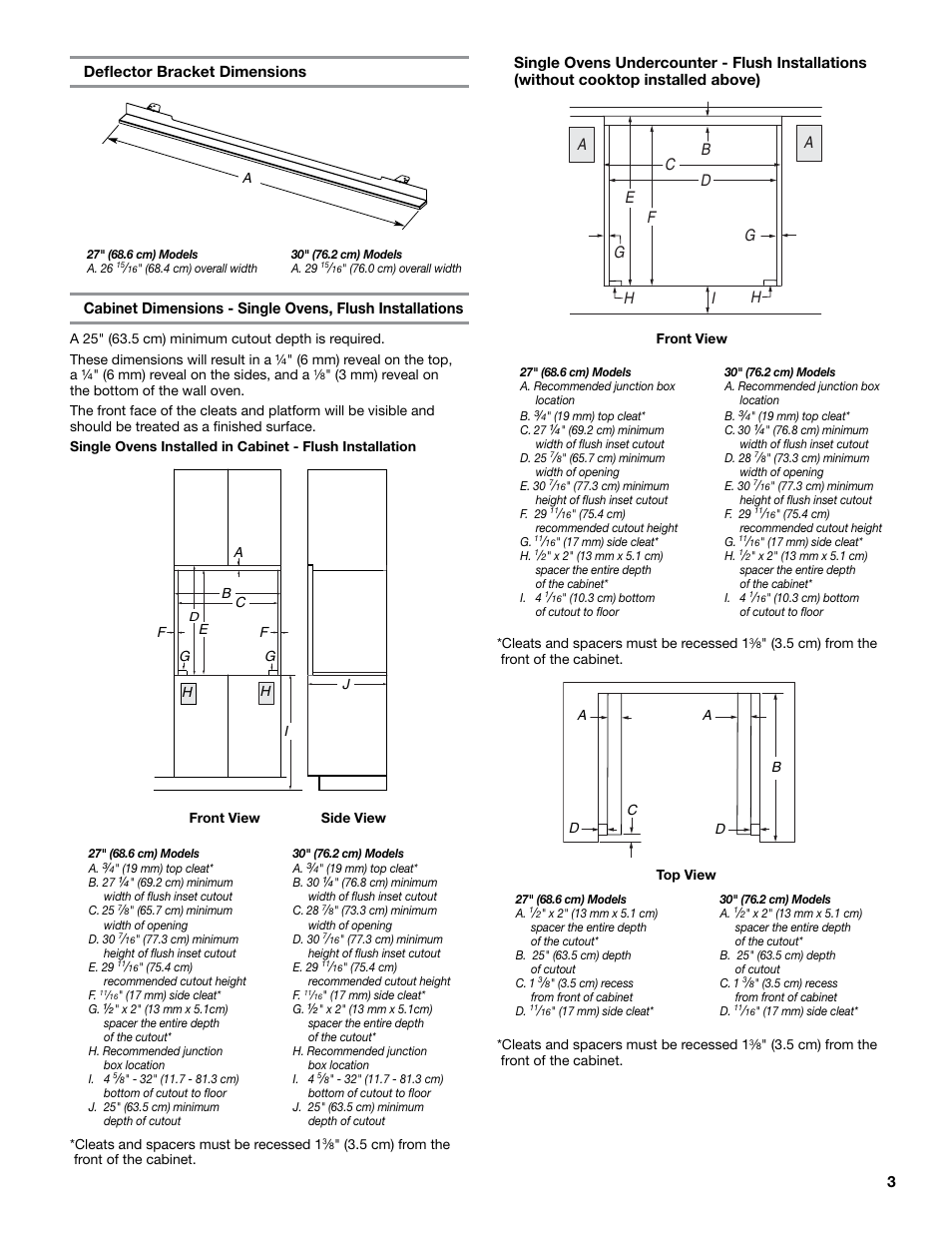 JennAir Euro-Style Series 30 Inch Double Combination Smart Electric Wall Oven Flush Installation Instructions User Manual | Page 3 / 20