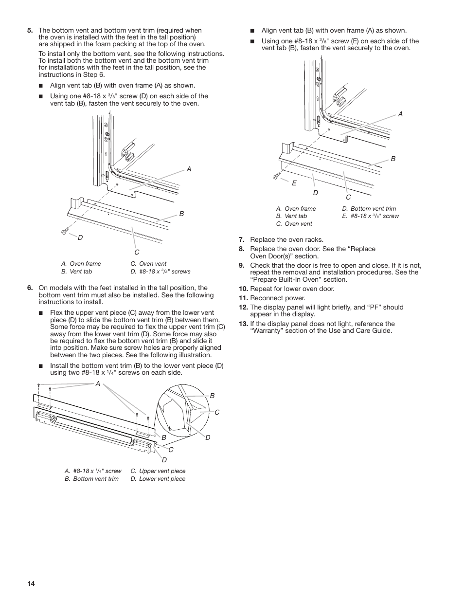 JennAir Euro-Style Series 30 Inch Double Combination Smart Electric Wall Oven Installation Instructions User Manual | Page 14 / 32