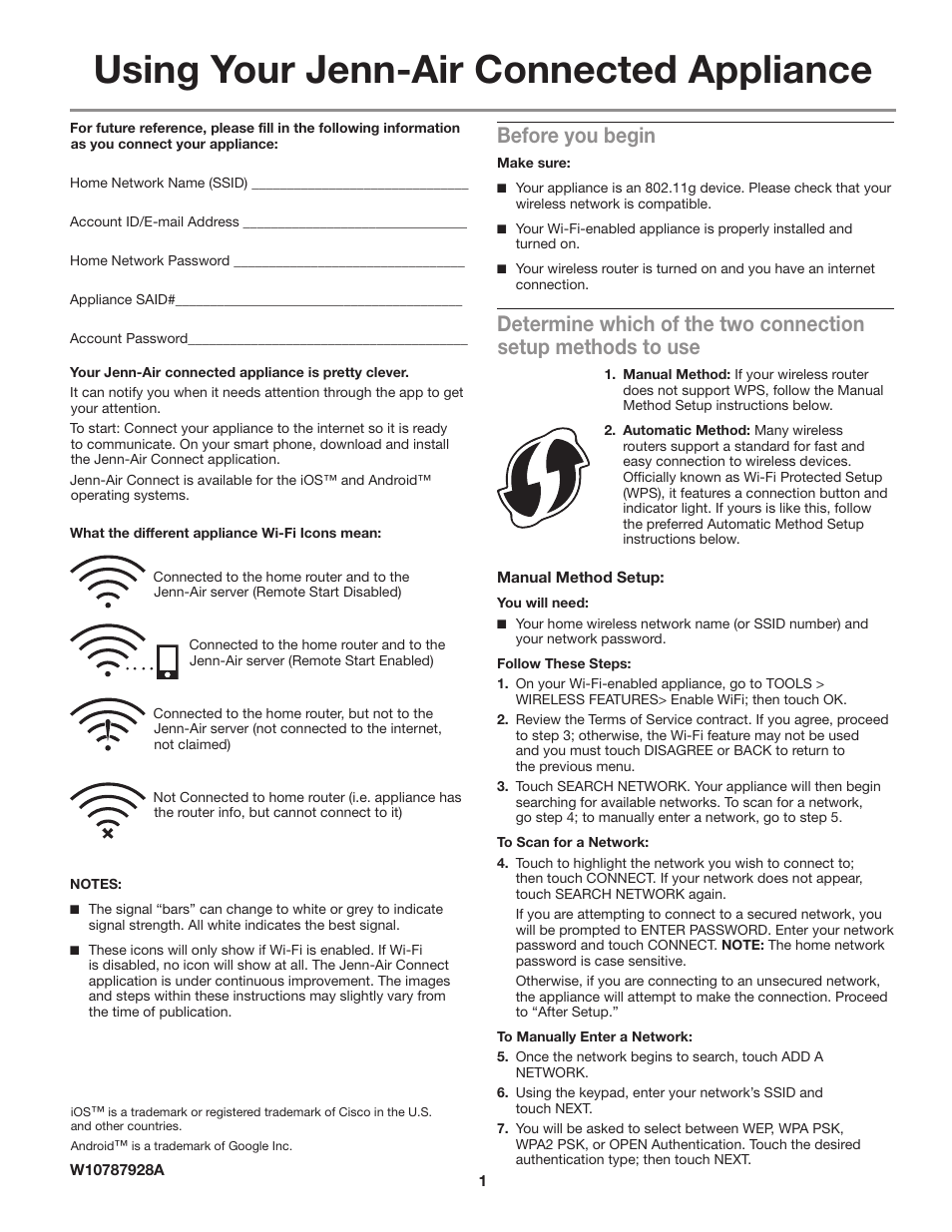 JennAir Euro-Style Series 30 Inch Double Combination Smart Electric Wall Oven Instruction Sheet User Manual | 8 pages