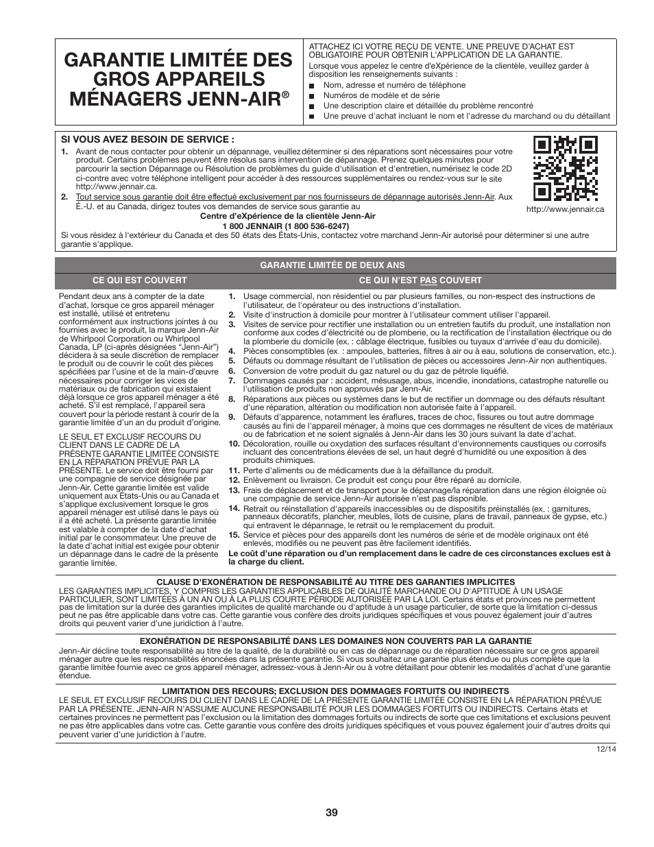 JennAir Euro-Style Series 30 Inch Single Convection Smart Electric Wall Oven User Guide User Manual | Page 39 / 40
