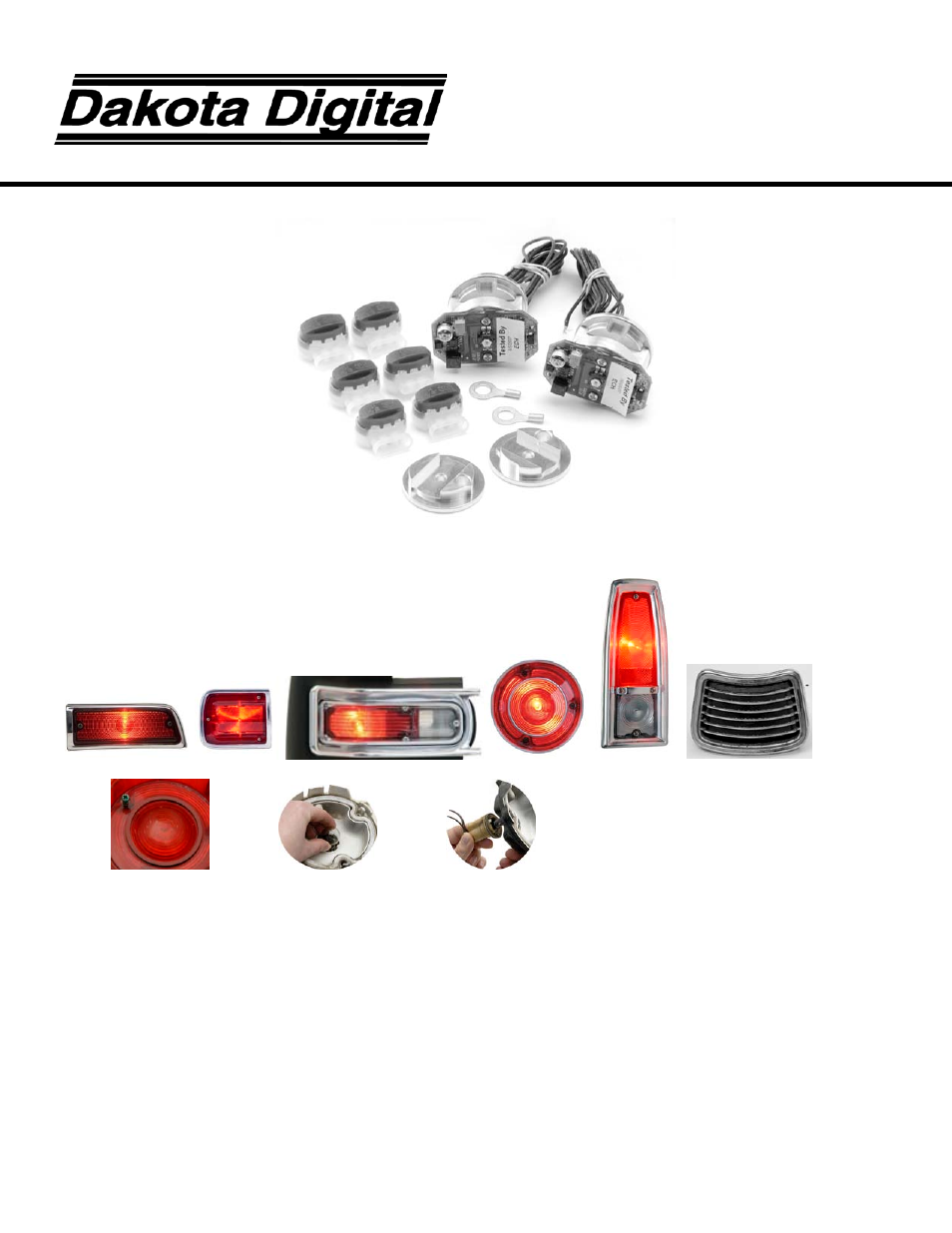 Dakota Digital LED Tail Lights LAT-NR160 User Manual | 4 pages