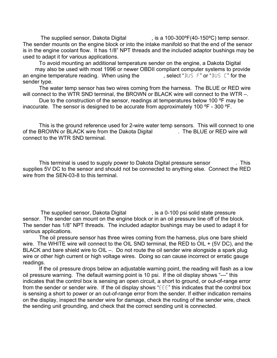 Dakota Digital 3 User Manual | Page 12 / 32