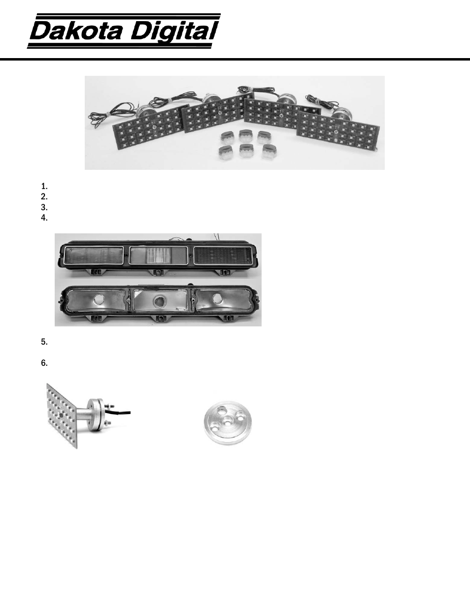 Dakota Digital LED Tail Lights for 1972 Impal LAT-NR181 User Manual | 3 pages