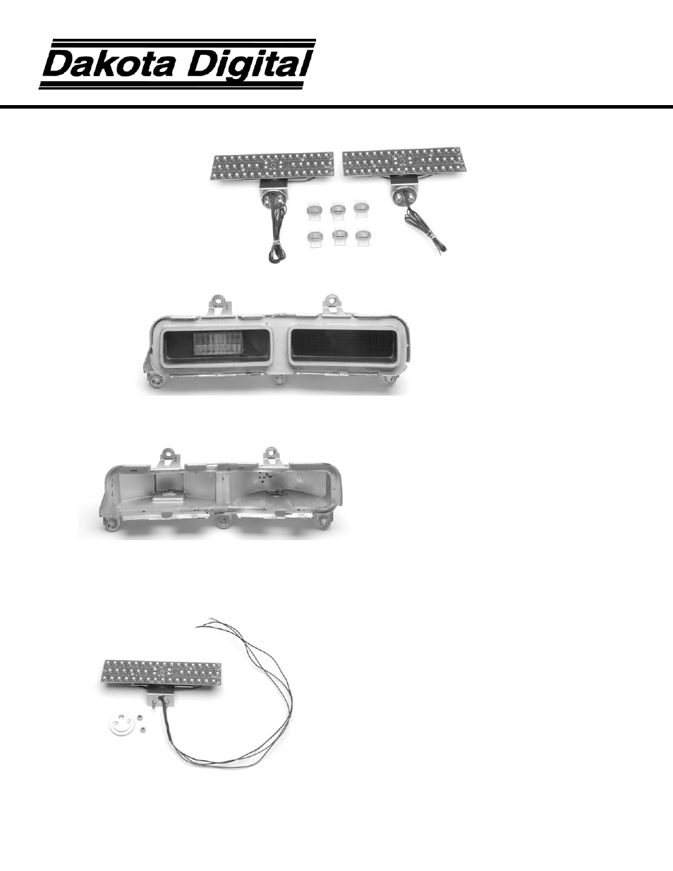 Dakota Digital LED Tail Lights for 1971 Bel Air LAT-NR390 User Manual | 3 pages