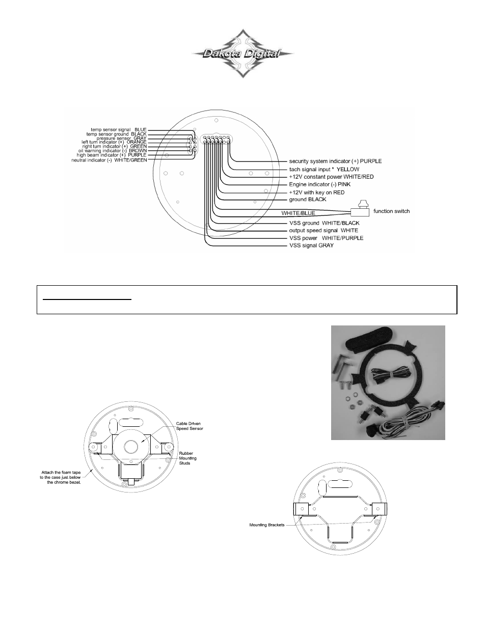 Dakota Digital MCL-2002 User Manual | 12 pages