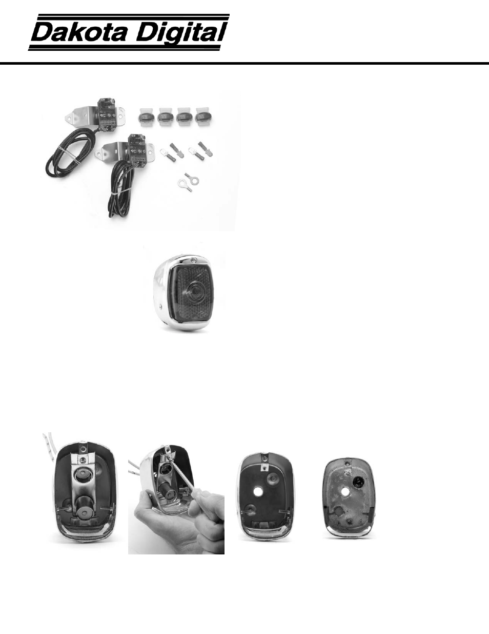 Dakota Digital LED Tail Lights LAT-NR330 User Manual | 3 pages