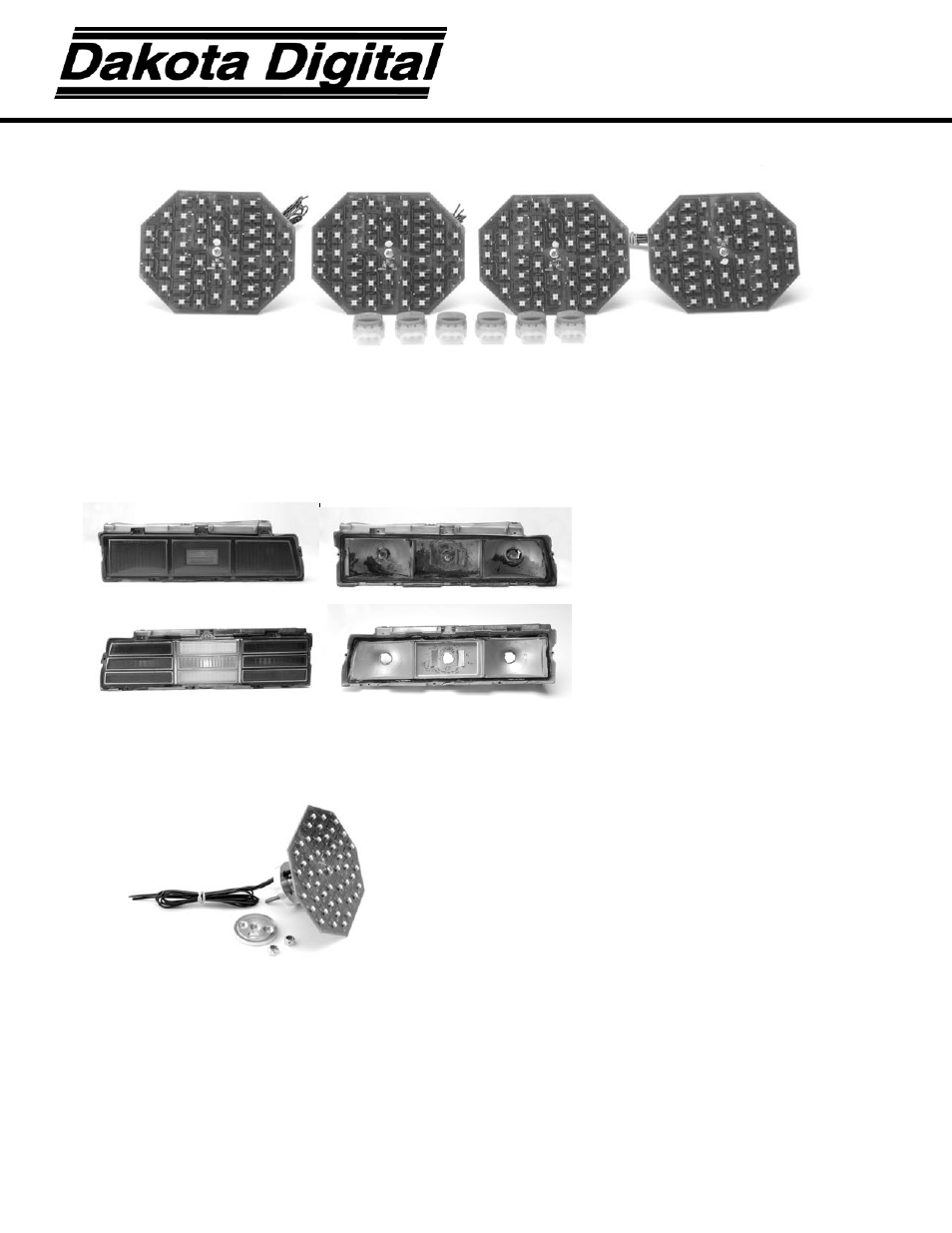 Dakota Digital LED Tail Lights LAT-NR401 User Manual | 3 pages