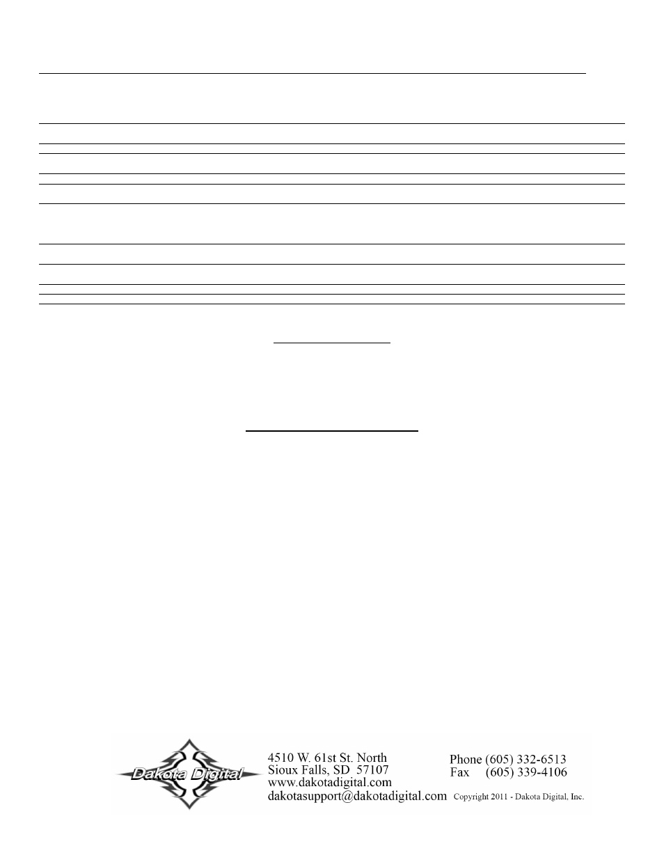 Troubleshooting guide | Dakota Digital MCL-3212 User Manual | Page 6 / 6