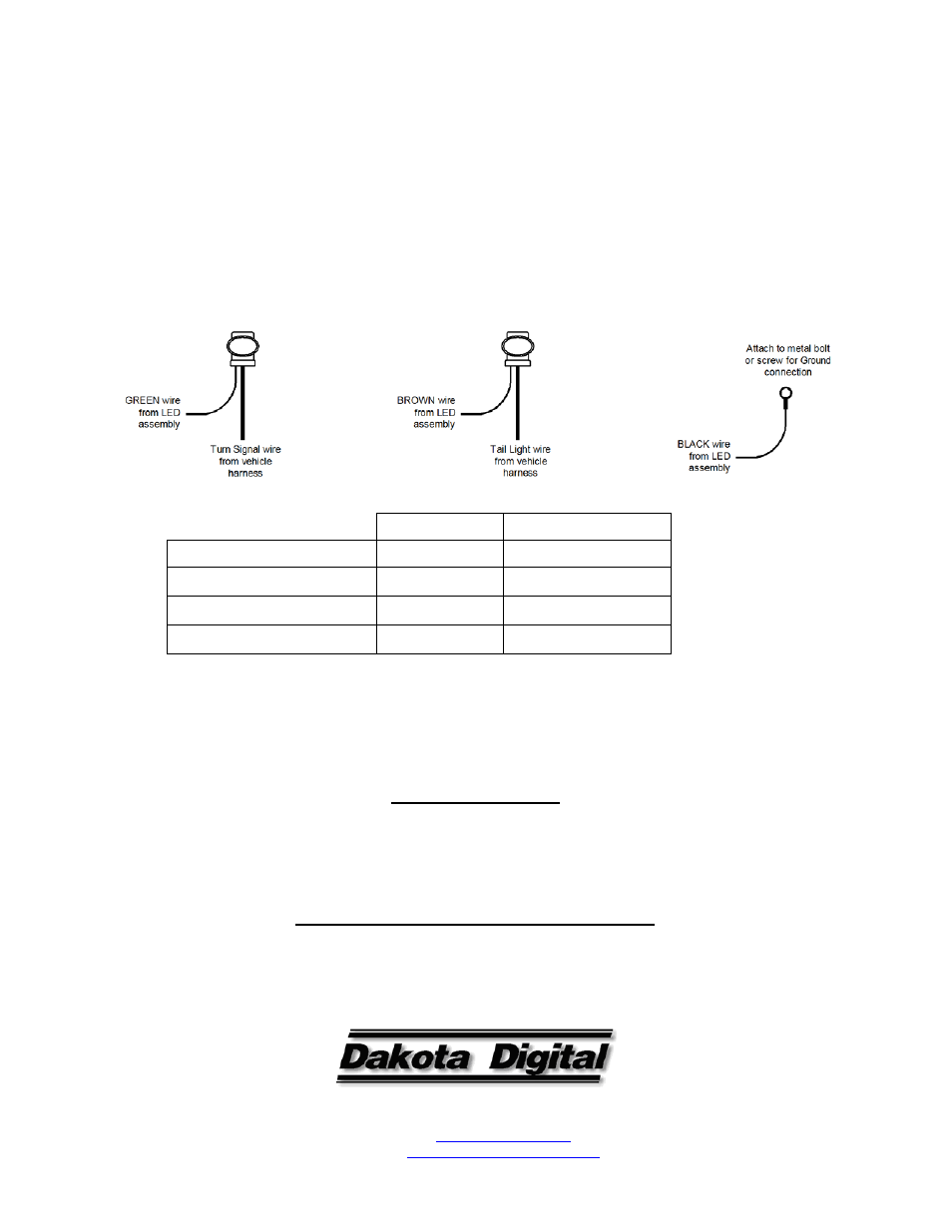 Dakota Digital LED Tail Lights LAT-NR140 User Manual | Page 2 / 2