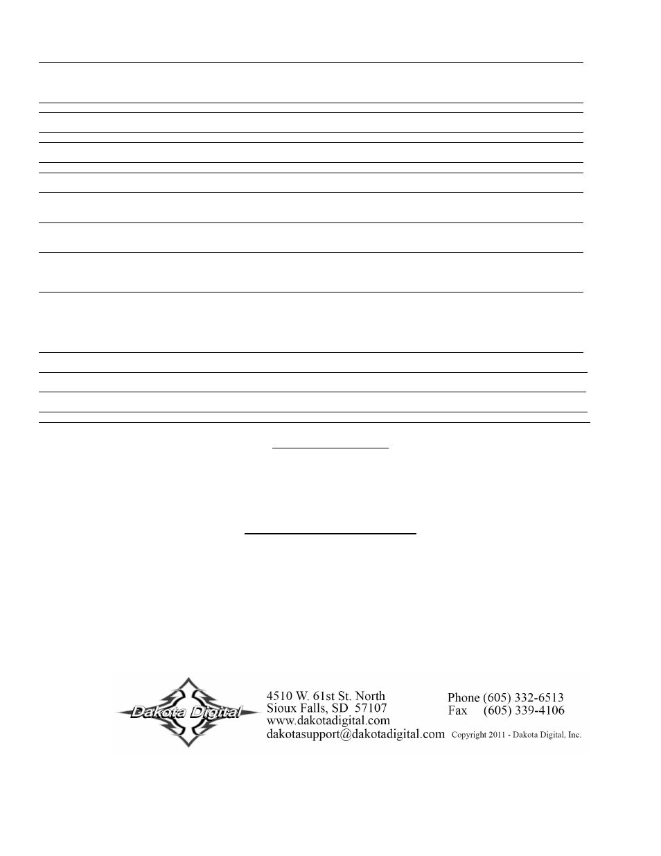 Troubleshooting guide | Dakota Digital MCL-2004(-R) User Manual | Page 10 / 10