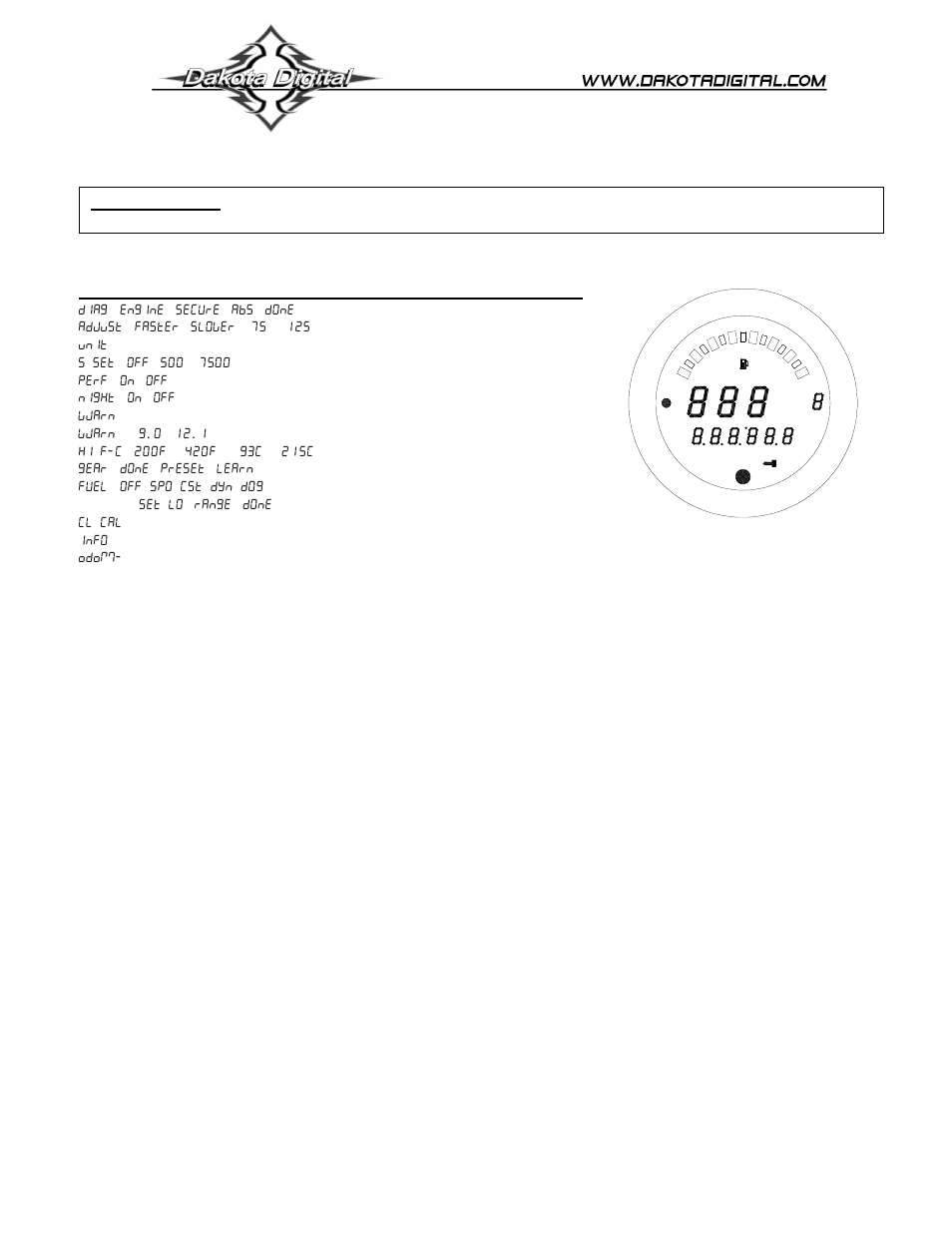 Dakota Digital MCL-3207 User Manual | 6 pages