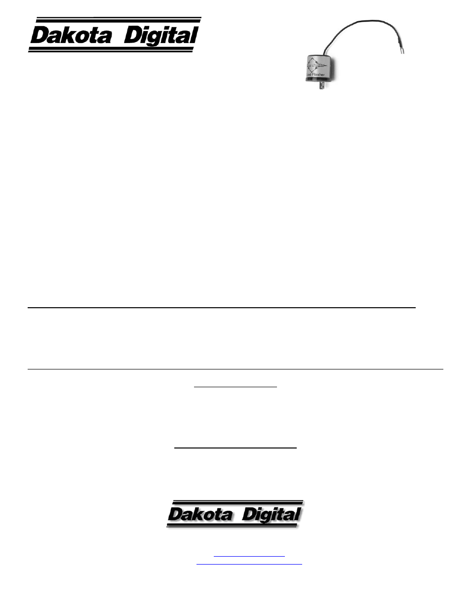 Dakota Digital LED Tail Light Flasher LAT-NLF User Manual | 1 page