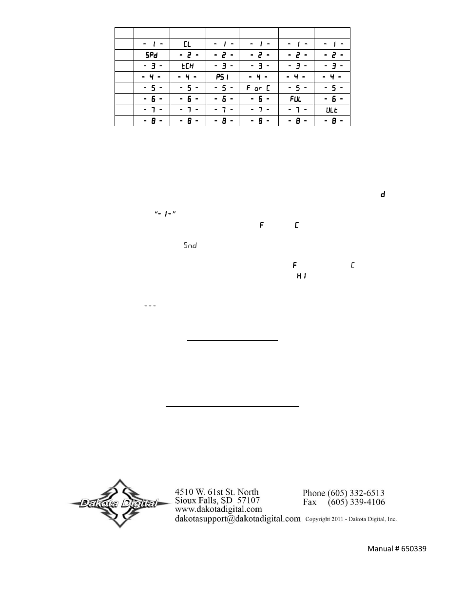 Dakota Digital MCL-3000 User Manual | Page 8 / 8