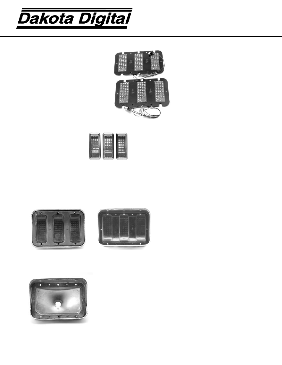 Dakota Digital LED Tail Lights LAT-NR362 User Manual | 2 pages