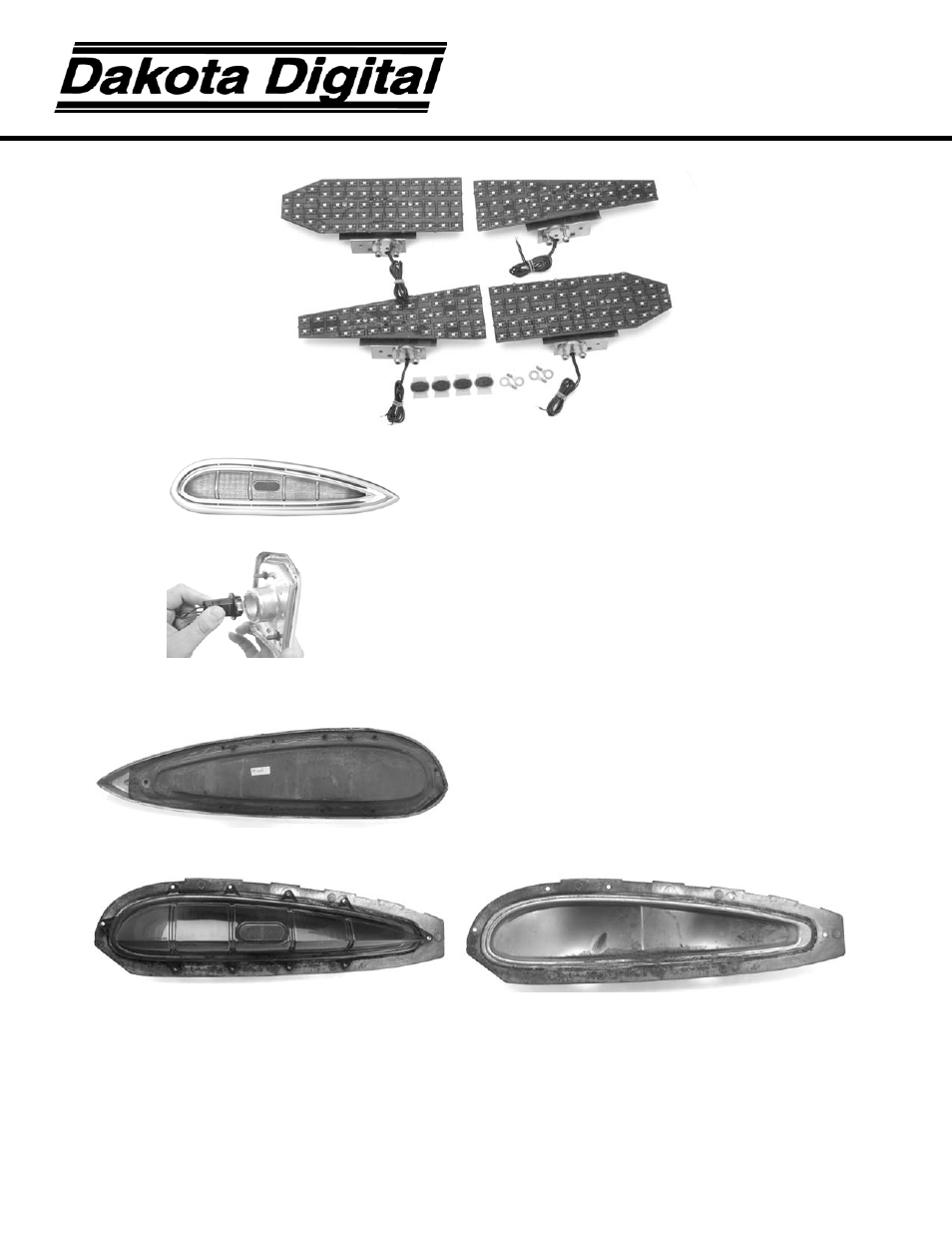 Dakota Digital LED Tail Lights for 1959 Chevrolet Impala User Manual | 3 pages