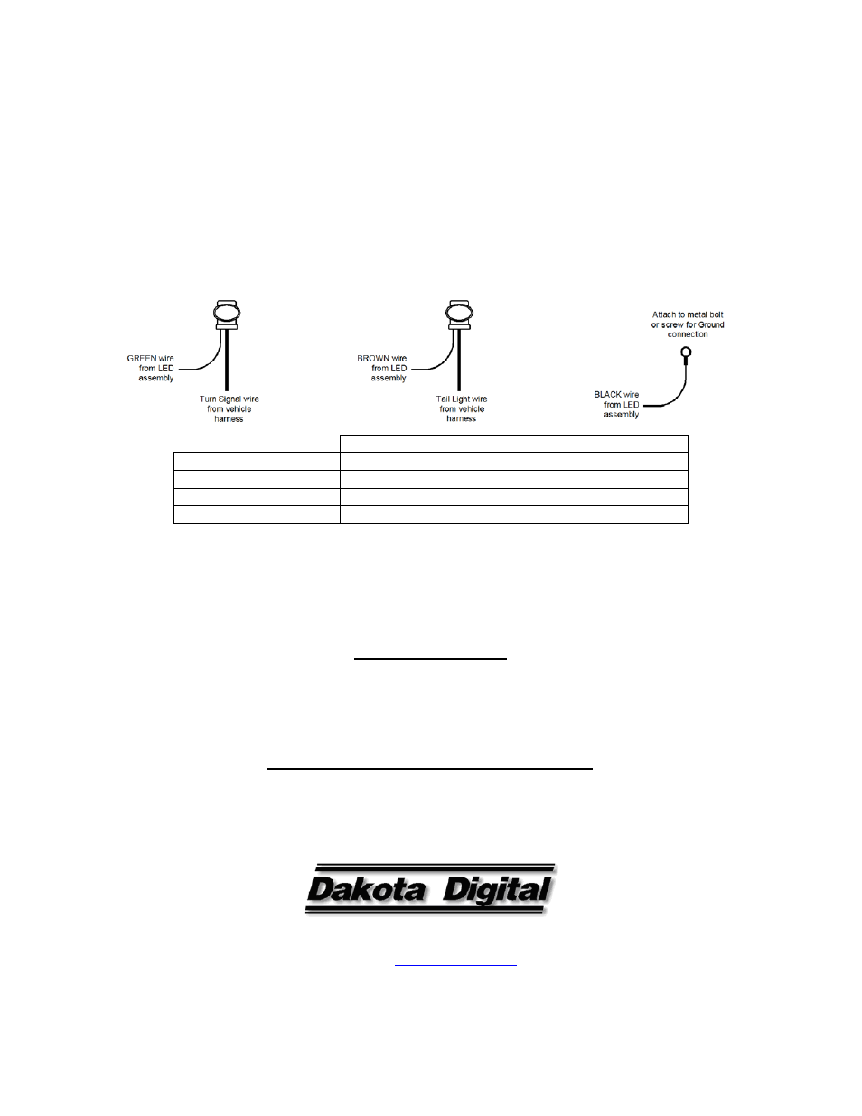 Dakota Digital LED Tail Lights for 1957 Chevy Car LAT-NR210 User Manual | Page 2 / 2