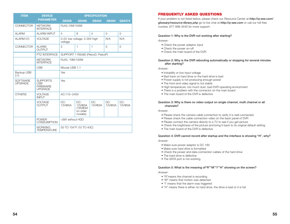 Frequently asked questions | Q-See NETWORK DVR QS408 User Manual | Page 28 / 31