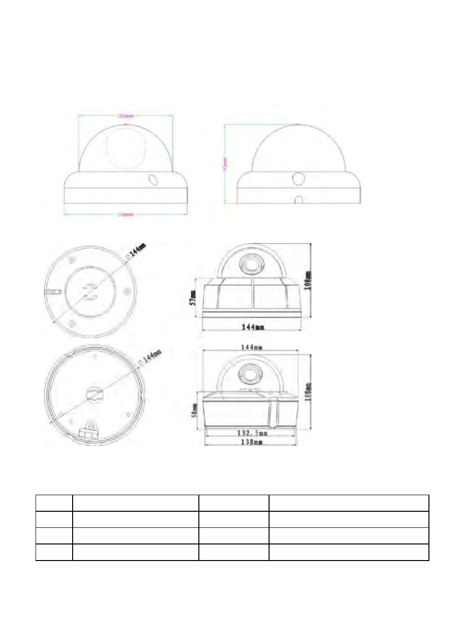 Dimensions and accessories | Q-See QSC13212D User Manual | Page 6 / 29
