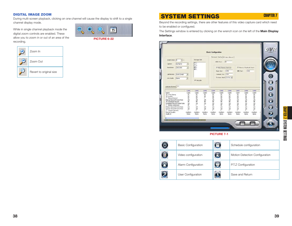 Digital image zoom, System settings, Chapter 7 | Chapter 7 system settings | Q-See QSDT16PCRC User Manual | Page 20 / 56