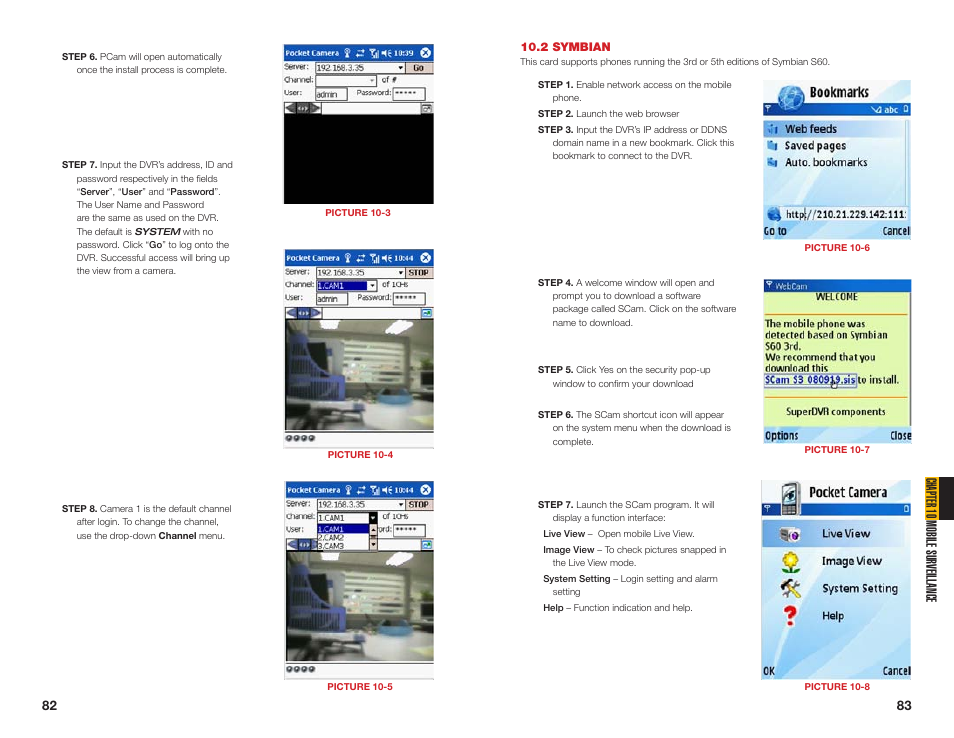 2 symbian, Chapter 10 mobile sur veillance | Q-See QSDT16PCRC User Manual | Page 42 / 56