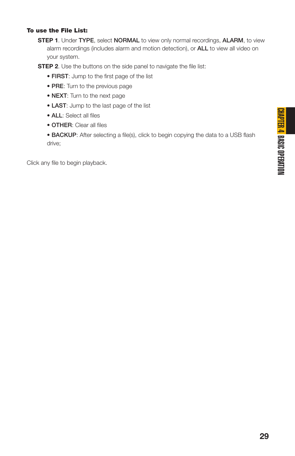 Chapter 4 basic opera tion | Q-See QS408 User Manual | Page 29 / 85