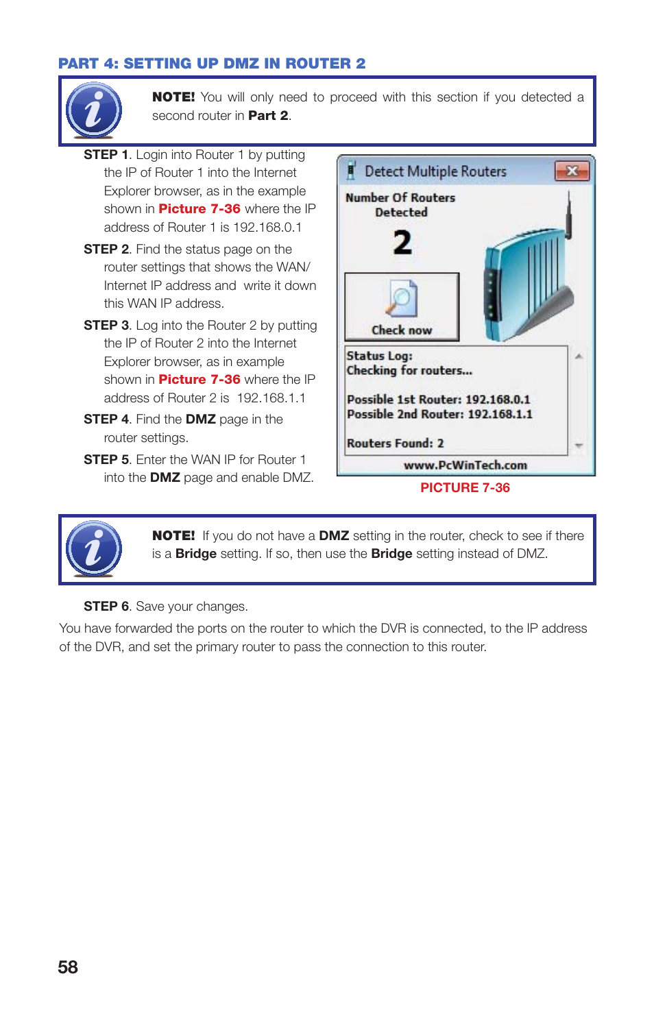 Part 4: setting up dmz in router 2 | Q-See QS408 User Manual | Page 58 / 85