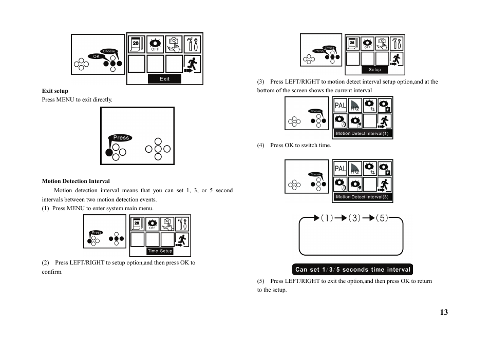 Motion detection interval | Q-See QSW1001R User Manual | Page 13 / 20