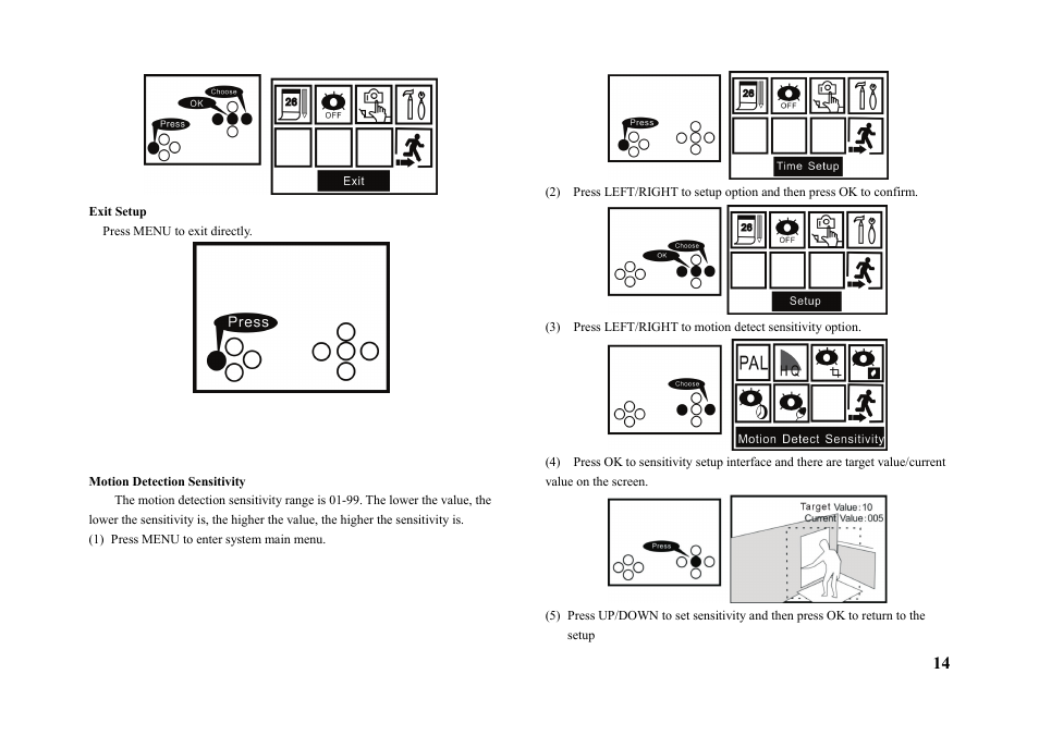 Motion detection sensitivity | Q-See QSW1001R User Manual | Page 14 / 20