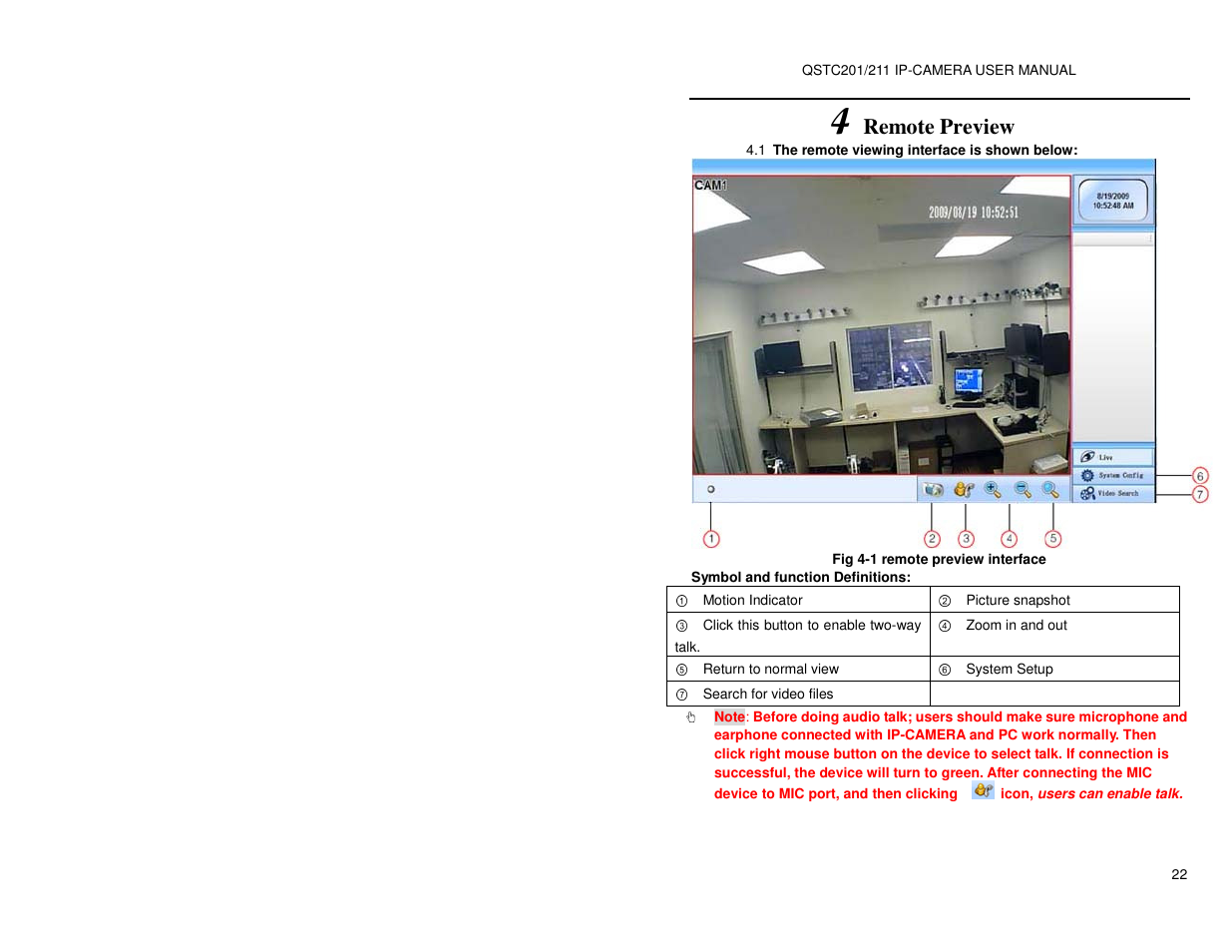 Remote preview | Q-See QSTC201 User Manual | Page 22 / 70